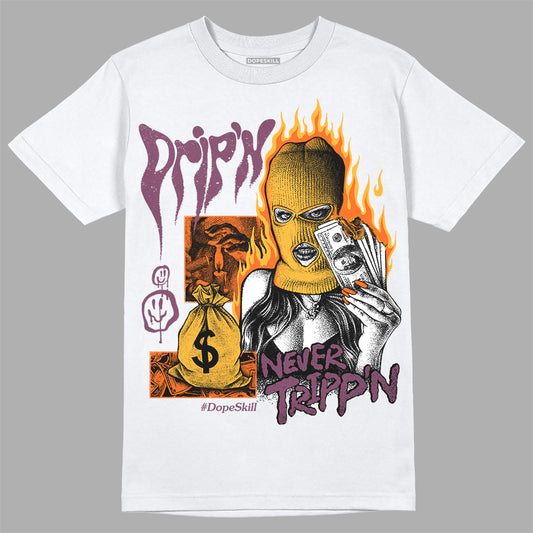 Jordan 1 Retro High OG Brotherhood DopeSkill T-Shirt Drip'n Never Tripp'n Graphic Streetwear - White