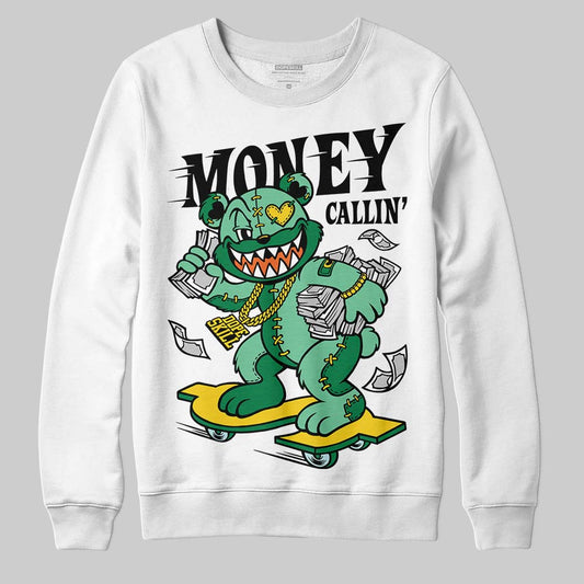 Green Sneakers DopeSkill Sweatshirt Money Callin' Graphic Streetwear - White