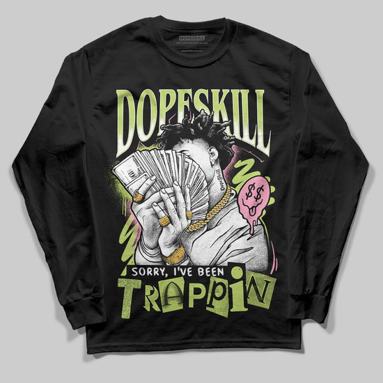 Chase B x Travis Scott x Jordan Jumpman Jack DopeSkill Long Sleeve T-Shirt Sorry I've Been Trappin Graphic Streetwear - Black