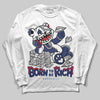 Jordan 1 High OG Rare Air "Deep Royal Blue" DopeSkill Long Sleeve T-Shirt Born To Be Rich Graphic Streetwear - White