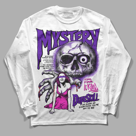 Jordan 13 Court Purple DopeSkill Long Sleeve T-Shirt Mystery Ghostly Grasp Graphic Streetwear - White