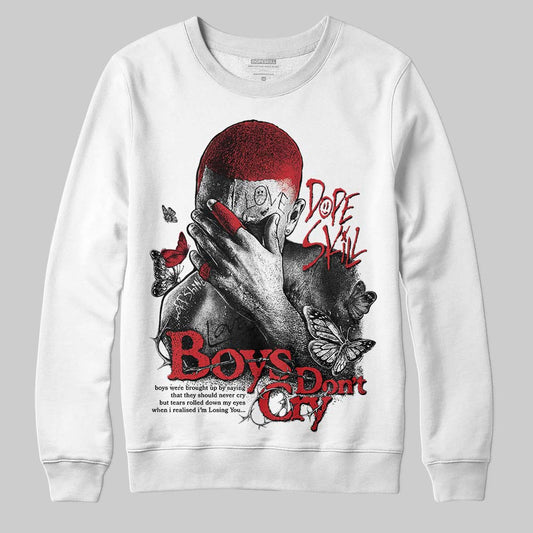 Jordan 4 OG “White Cement” DopeSkill Sweatshirt Boys Don't Cry Graphic Streetwear - White