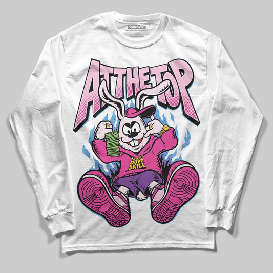 Pink Sneakers DopeSkill Long Sleeve T-Shirt At The Top Graphic Streetwear - White