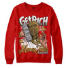 Red Sneakers DopeSkill Red Sweatshirt Get Rich Graphic Streetwear