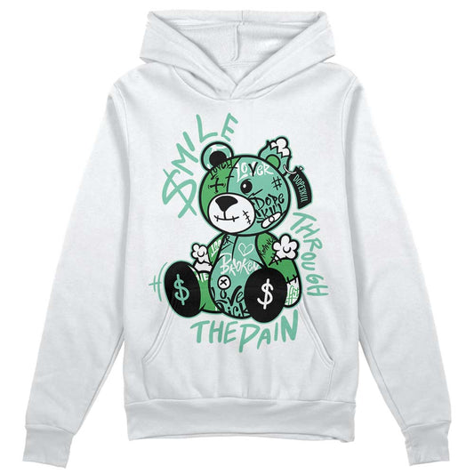 Jordan 1 High OG Green Glow DopeSkill Hoodie Sweatshirt Smile Through The Pain Graphic Streetwear - White