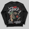 Grey Sneakers DopeSkill Long Sleeve T-Shirt Rolling in Money Graphic Streetwear - Black