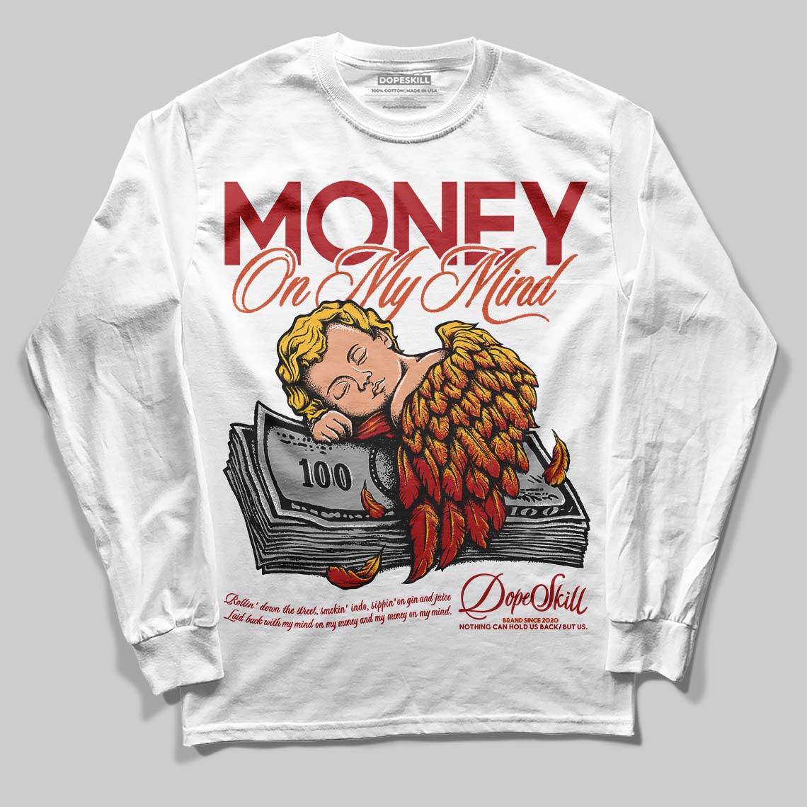 Nigel Sylvester x Air Jordan 4 ‘Brick by Brick’ DopeSkill Long Sleeve T-Shirt MOMM Graphic Streetwear - White
