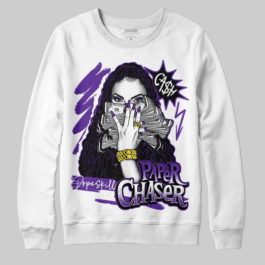 Jordan 13 Court Purple DopeSkill Sweatshirt NPC Graphic Streetwear - WHite