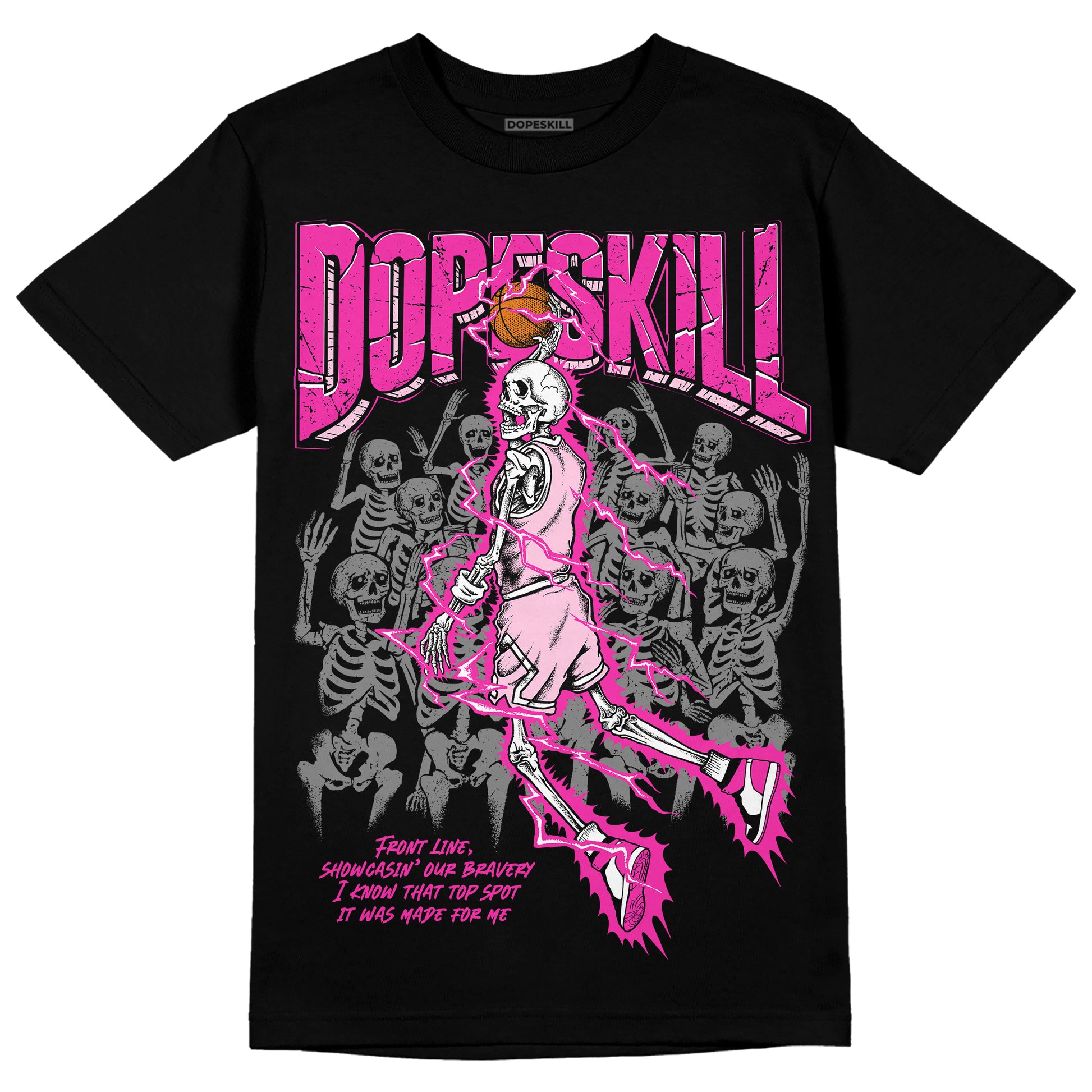 Pink Sneakers DopeSkill T-Shirt Thunder Dunk Graphic Streetwear - Black