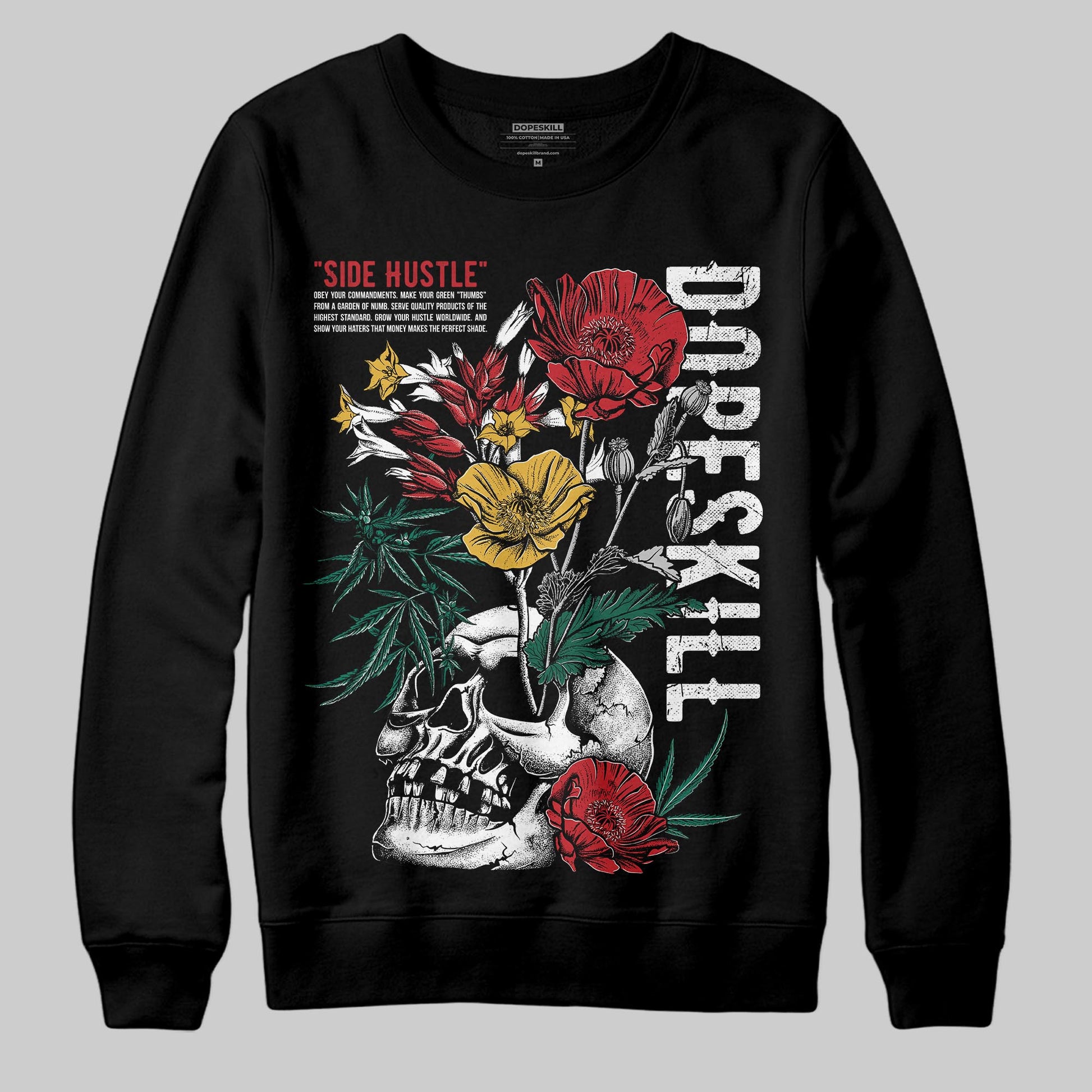 Jordan 3 Mexico 'El Vuelo' DopeSkill Sweatshirt Side Hustle Graphic Streetwear - Black