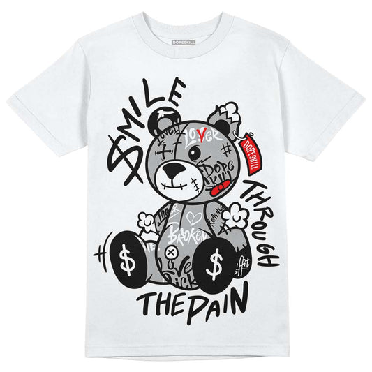 Jordan 1 Low OG “Shadow” DopeSkill T-Shirt Smile Through The Pain Graphic Streetwear - White