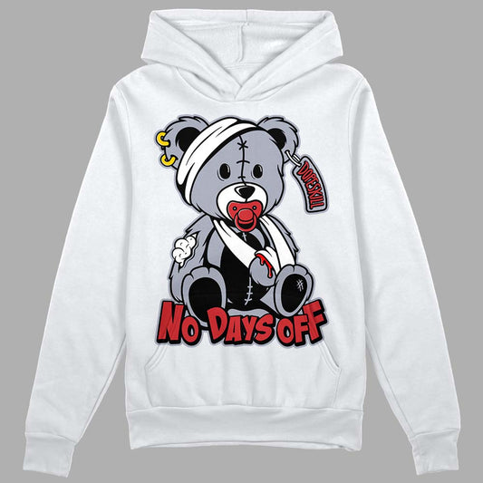 Jordan 4 “Bred Reimagined” DopeSkill Hoodie Sweatshirt Hurt Bear Graphic Streetwear - White