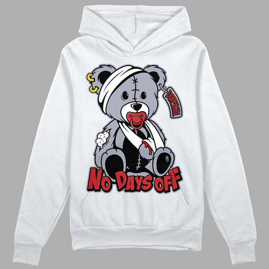 Jordan 4 “Bred Reimagined” DopeSkill Hoodie Sweatshirt Hurt Bear Graphic Streetwear - White 