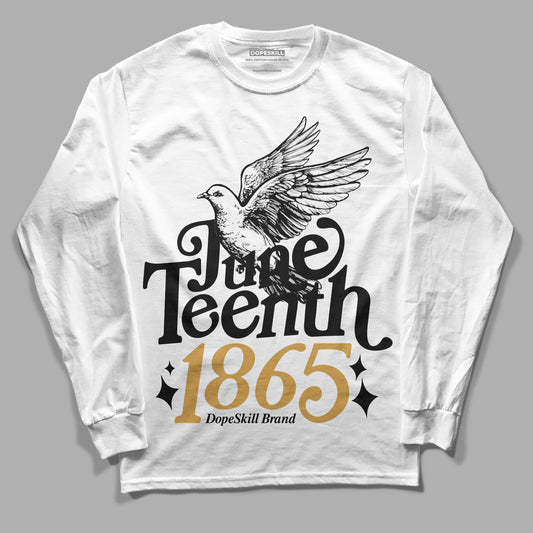 Jordan 11 "Gratitude" DopeSkill Long Sleeve T-Shirt Juneteenth 1865 Graphic Streetwear - White