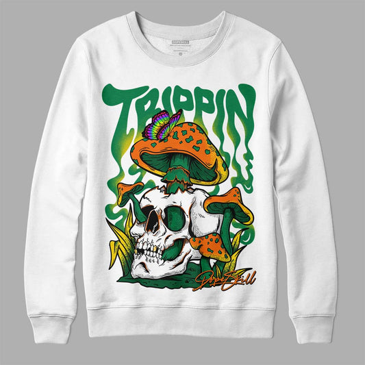 Green Sneakers DopeSkill Sweatshirt Trippin Graphic Streetwear - White