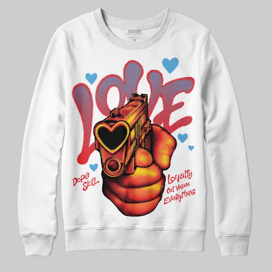 Jordan 11 Retro Cherry DopeSkill Sweatshirt Love Shot Graphic Streetwear - White