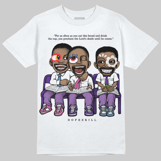 PURPLE Sneakers DopeSkill T-Shirt First Sunday Graphic Streetwear - White