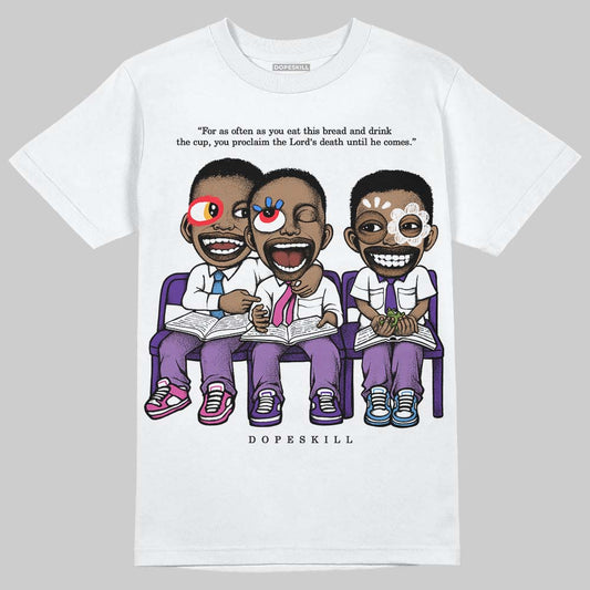 PURPLE Sneakers DopeSkill T-Shirt First Sunday Graphic Streetwear - White