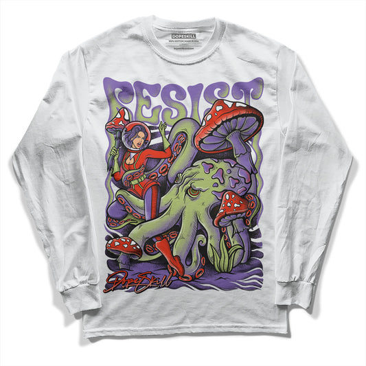 Jordan 4 Canyon Purple DopeSkill Long Sleeve T-Shirt Resist Graphic Streetwear - White