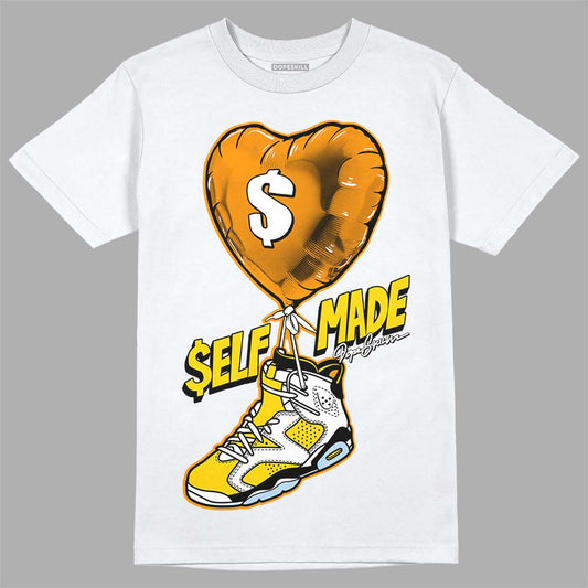 Jordan 6 “Yellow Ochre” DopeSkill T-Shirt Self Made Graphic Streetwear - White