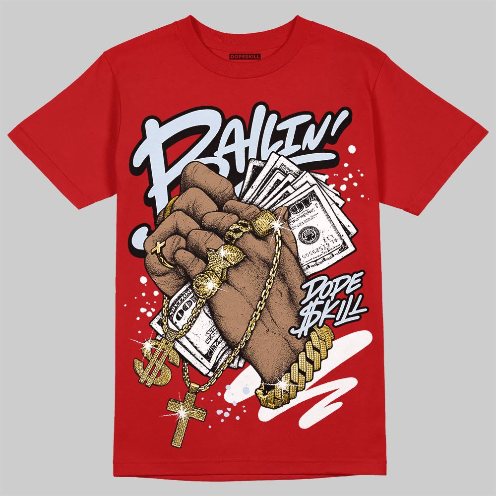 Jordan 11 Retro Cherry DopeSkill T-Shirt Always Ballin' Graphic Streetwear - Red