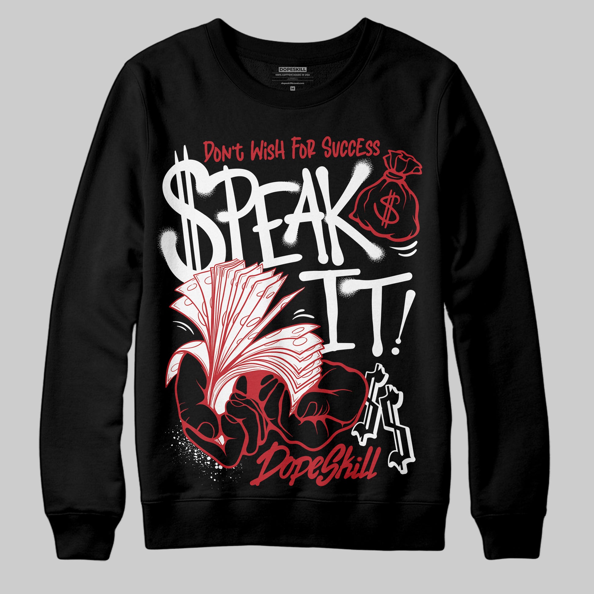 Jordan 11 Retro Low Bred (2025) DopeSkill Sweatshirt Speak It Graphic Streetwear - Black