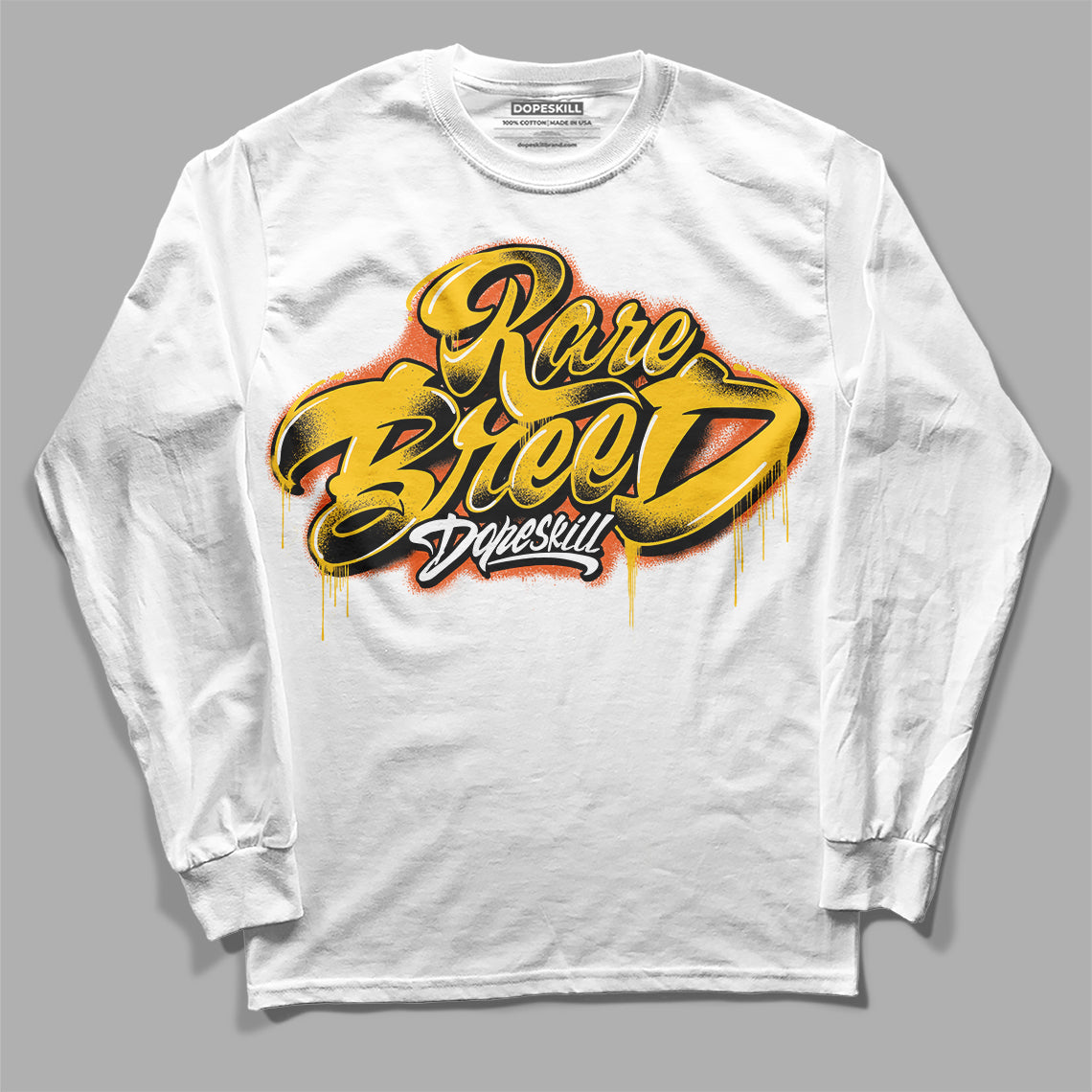 Yellow Sneakers DopeSkill Long Sleeve T-Shirt Rare Breed Type Graphic Streetwear - White