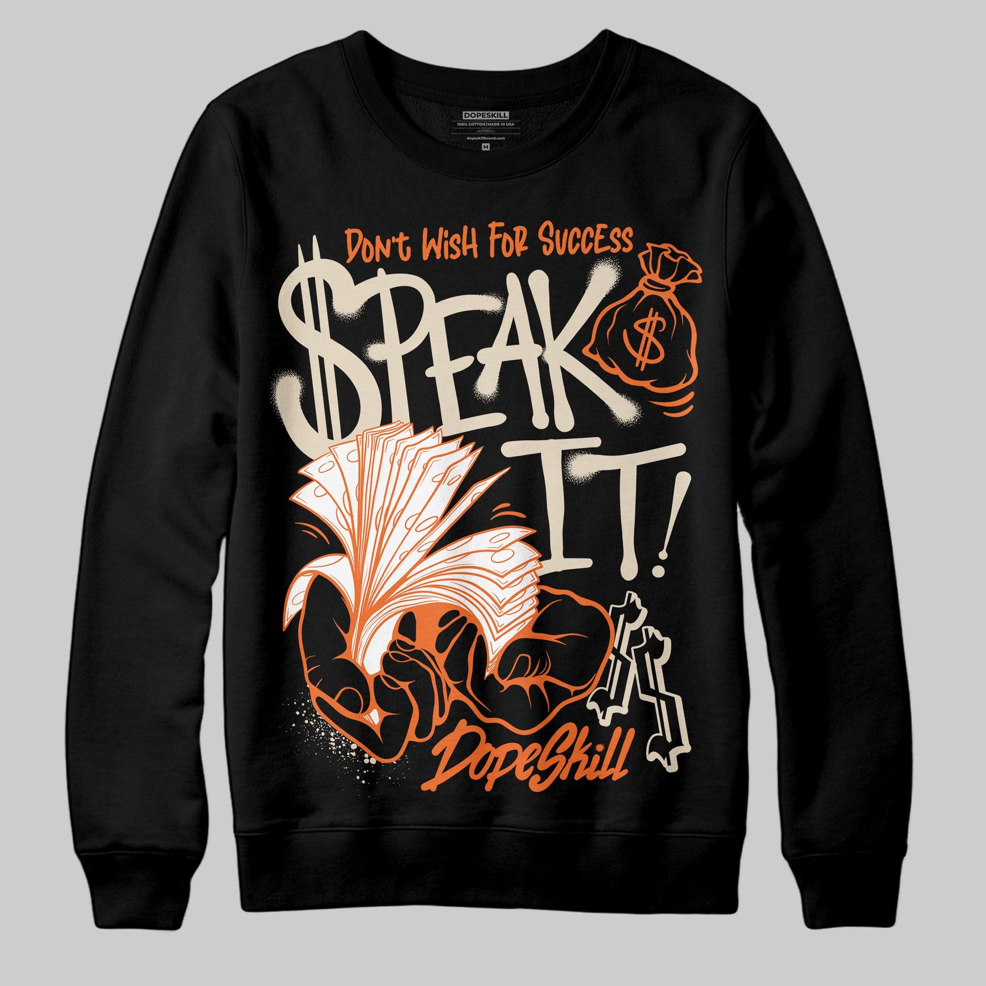 Jordan 3 “Starfish” DopeSkill Sweatshirt Speak It Graphic Streetwear - Black