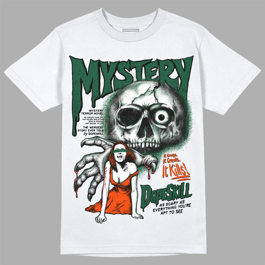 Dunk Low Team Dark Green Orange DopeSkill T-Shirt Mystery Ghostly Grasp Graphic Streetwear - White