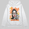 Orange, Black and White Sneakers DopeSkill Hoodie Sweatshirt Living My Best Life Graphic Streetwear - White