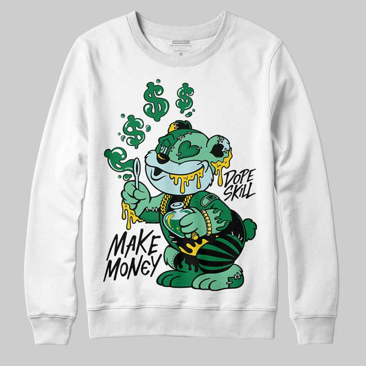 Green Sneakers DopeSkill Sweatshirt Make Money Graphic Streetwear White