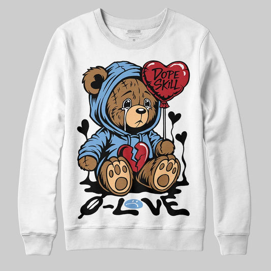 Jordan 12 Retro 'Melo' DopeSkill Sweatshirt Broken Bear Graphic Streetwear - White