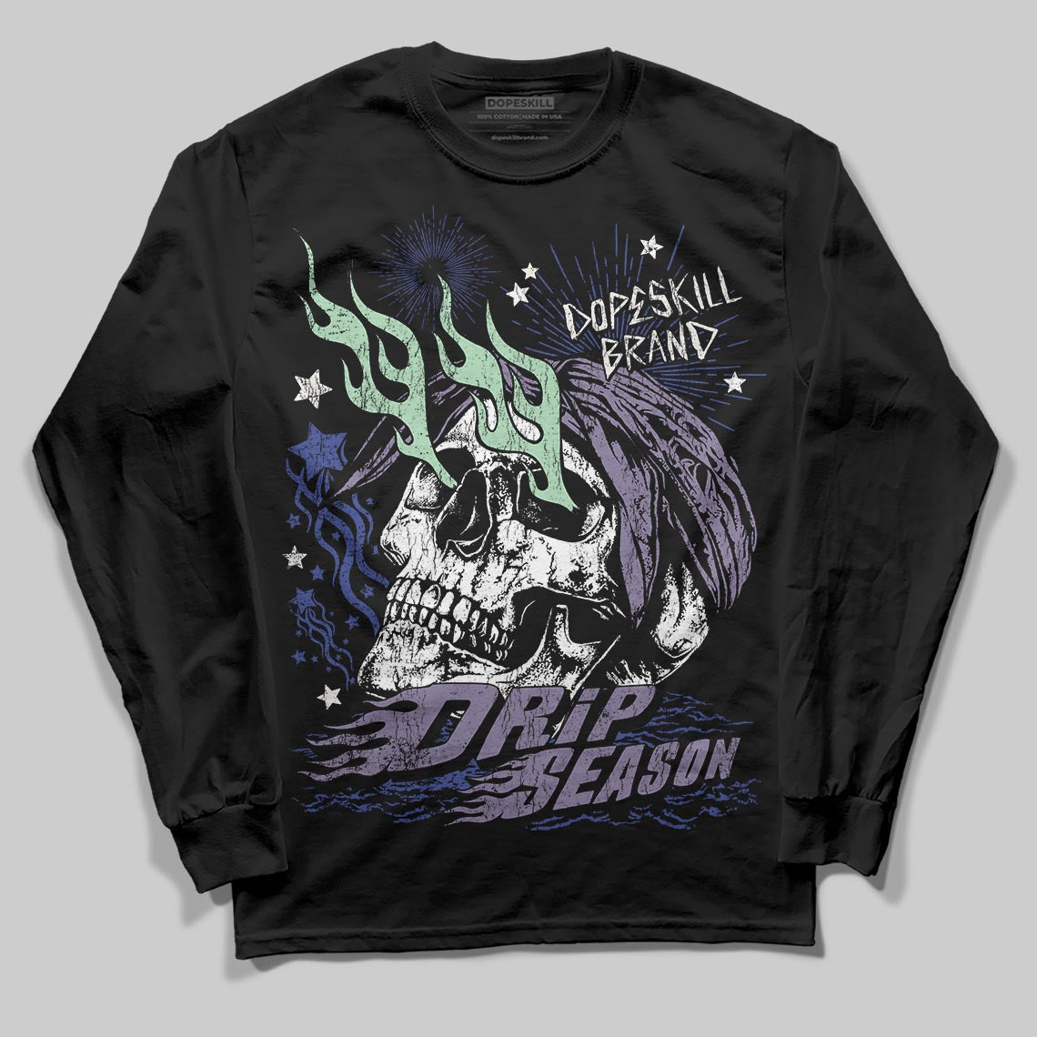 Jordan 1 Retro Low OG Zion Williamson Voodoo Alternate DopeSkill Long Sleeve T-Shirt Drip Season Graphic Streetwear - Black