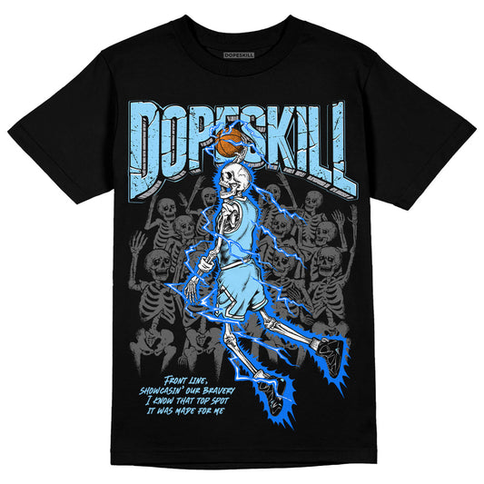 Jordan 7 Retro Chambray DopeSkill T-Shirt Thunder Dunk Graphic Streetwear - Black 