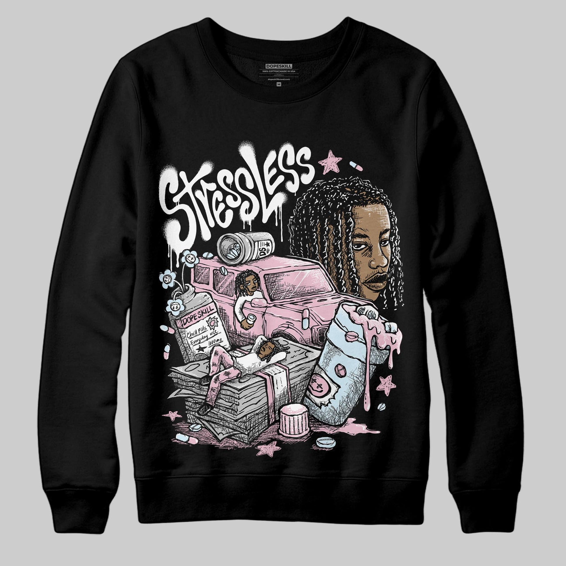 Jordan 5 OG “35th Anniversary” DopeSkill Sweatshirt Stressless Graphic Streetwear - black