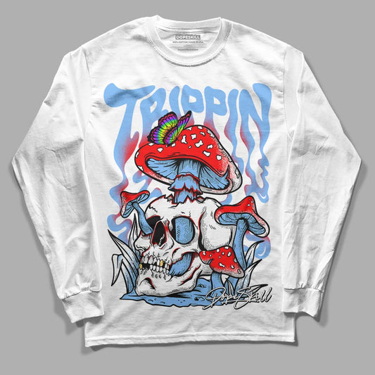 Jordan 9 Powder Blue DopeSkill Long Sleeve T-Shirt Trippin Graphic Streetwear - White