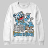 Jordan 4 Denim “Worn Blue” DopeSkill Sweatshirt Born To Be Rich Graphic Streetwear - White