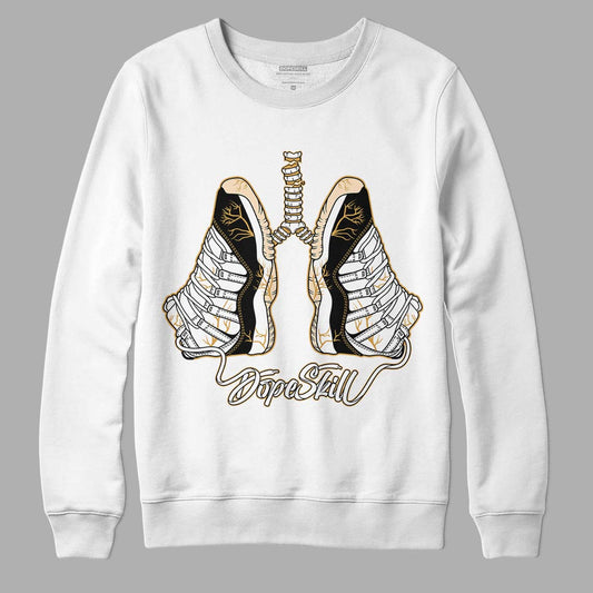 Jordan 11 "Gratitude" DopeSkill Sweatshirt Breathe Graphic Streetwear - White 