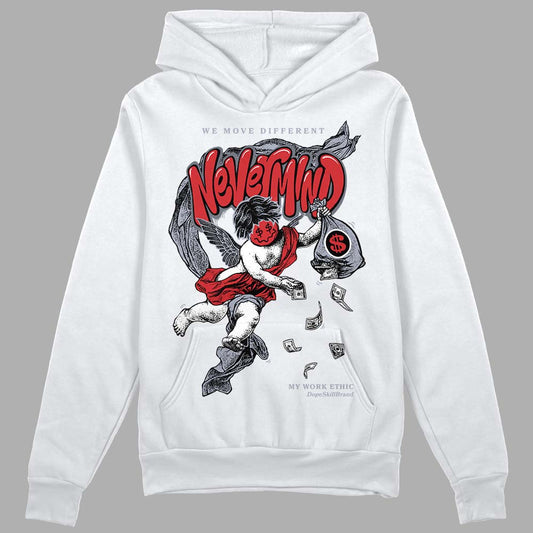 Jordan 4 “Bred Reimagined” DopeSkill Hoodie Sweatshirt Nevermind Graphic Streetwear - White