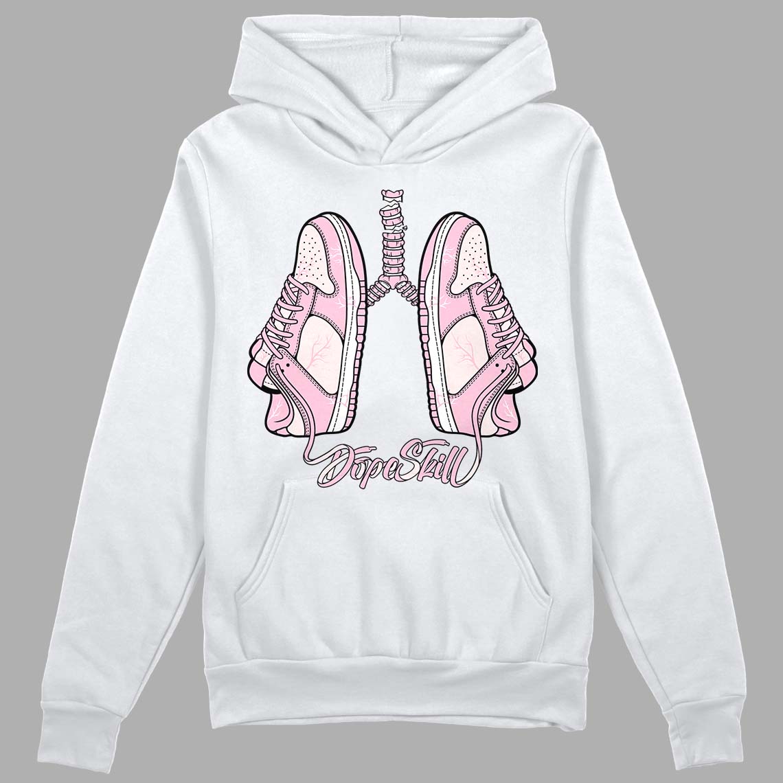Dunk Low LX Pink Foam DopeSkill Hoodie Sweatshirt Breathe Graphic Streetwear - White