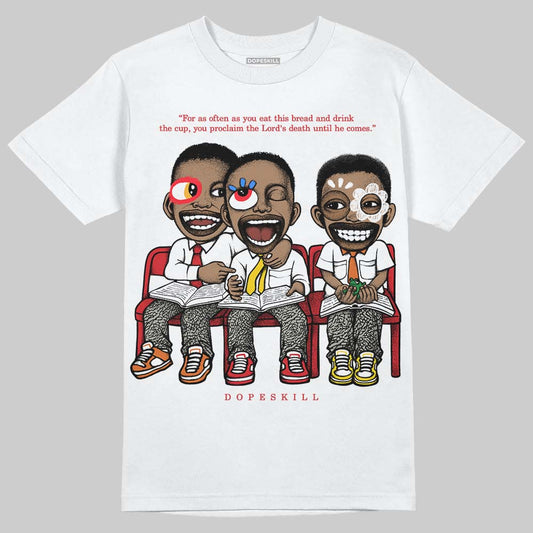 Jordan 3 Retro Fire Red DopeSkill T-Shirt First Sunday Graphic Streetwear - White