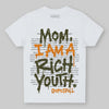 Olive Sneakers DopeSkill Toddler Kids T-shirt Mom, I Am A Rich Youth Graphic Streetwear - White