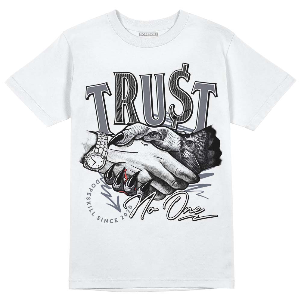 Jordan 14 Retro 'Stealth' DopeSkill T-Shirt Trust No One Graphic Streetwear - White