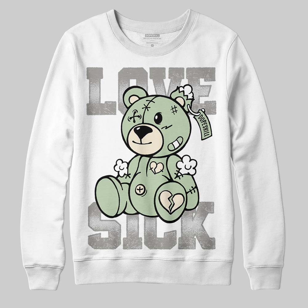 Jordan 4 WMNS “Seafoam” (2025) DopeSkill Sweatshirt Love Sick Graphic Streetwear - White