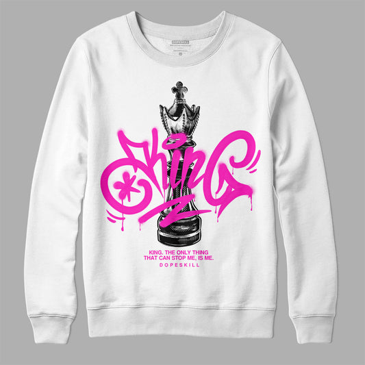 Dunk Low GS “Active Fuchsia” DopeSkill Sweatshirt King Chess Graphic Streetwear - White