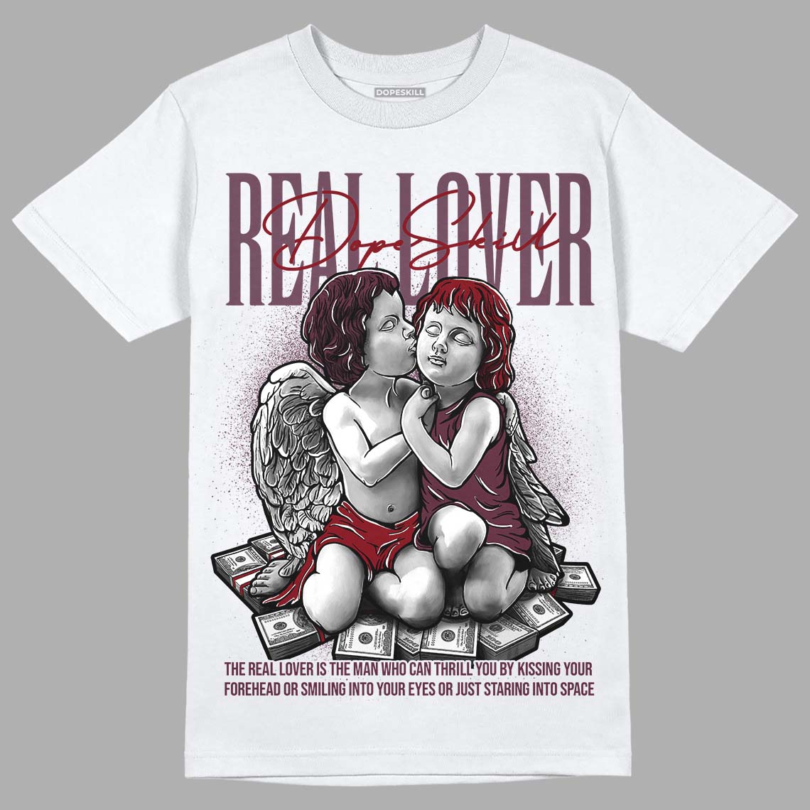Jordan 5 Retro Burgundy (2023) DopeSkill T-Shirt Real Lover Graphic Streetwear - White