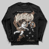 Jordan 4 Retro Cozy Girl DopeSkill Long Sleeve T-Shirt Nevermind Graphic Streetwear - Black