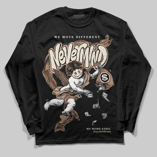Jordan 4 Retro Cozy Girl DopeSkill Long Sleeve T-Shirt Nevermind Graphic Streetwear - Black