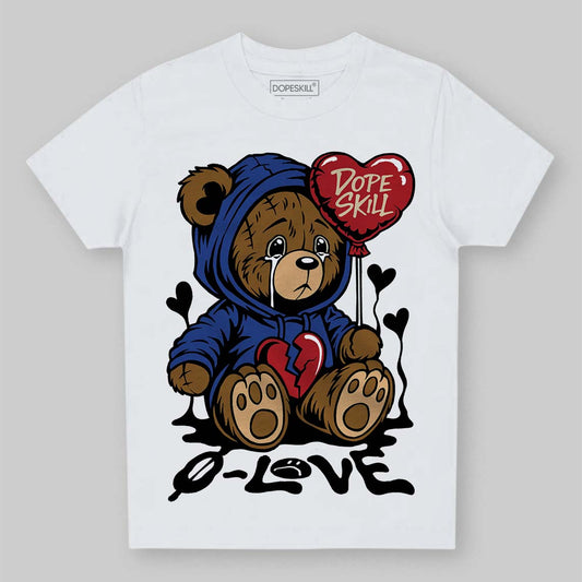 Jordan 4 “Rare Air” DopeSkill Toddler Kids T-shirt Broken Bear Graphic Streetwear - White