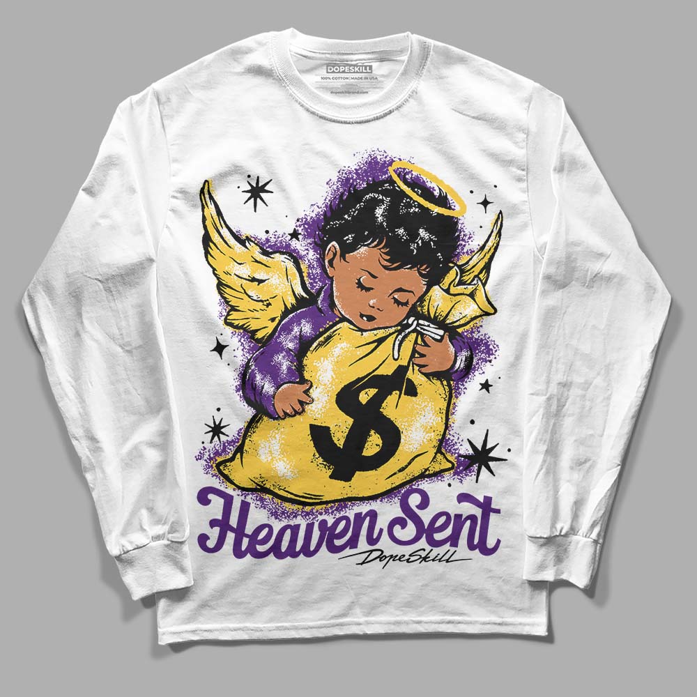 Jordan 12 “Field Purple” DopeSkill Long Sleeve T-Shirt Heaven Sent Graphic Streetwear - WHite